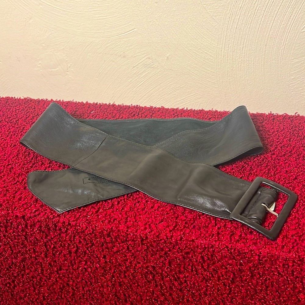 NWT POLO RALPH LAUREN BLACK LEATHER BELT SIZE LARGE-X-LARGE
